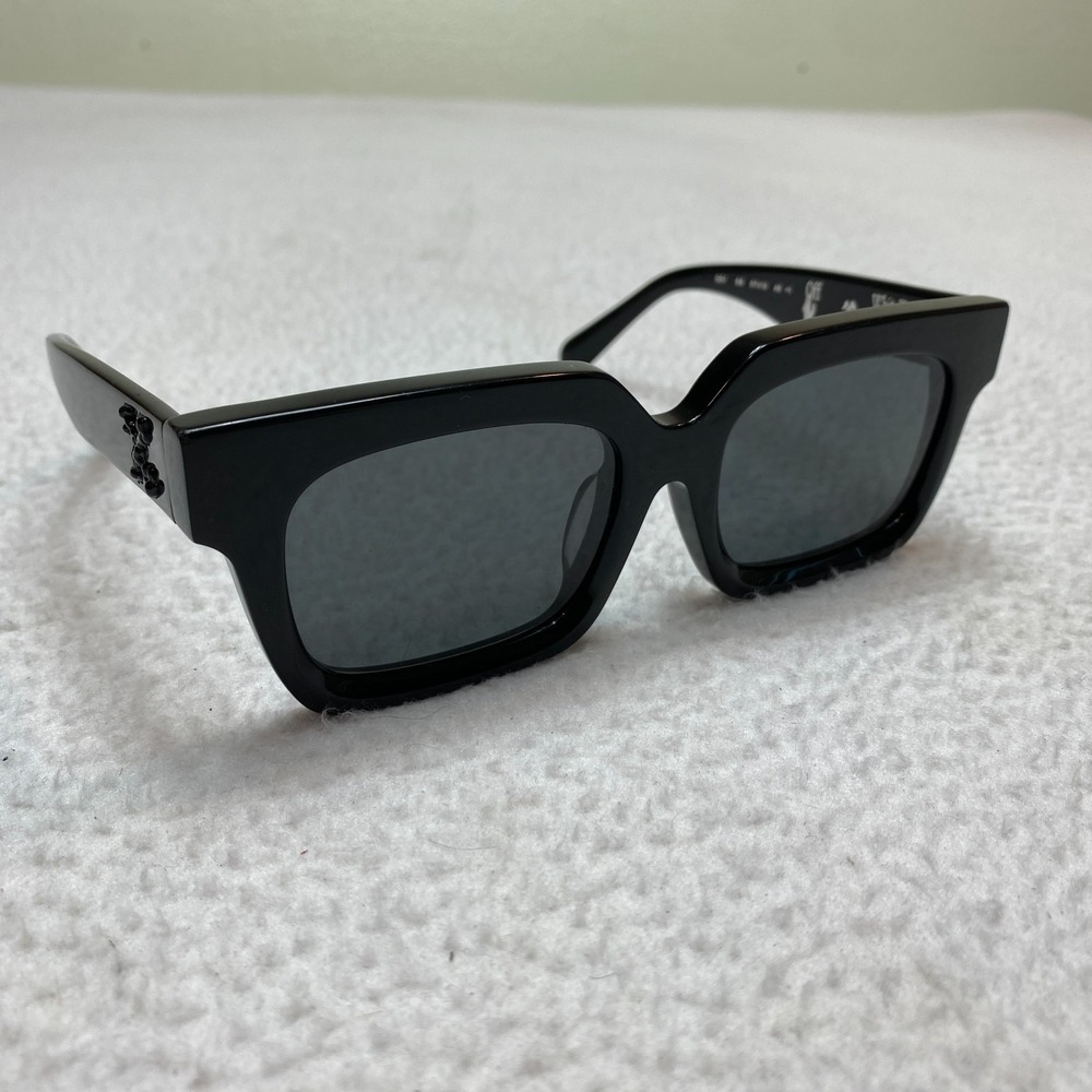 OFF WHITE OW40001U Sunglasses 68J Black Rectangle 57-19-145 - Picture 2 of 16